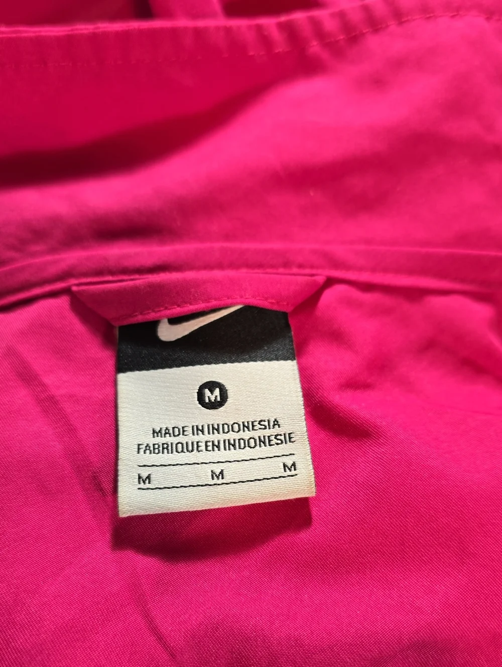 Nike Women's Hot Pink Track Jacket with White Panels Size M